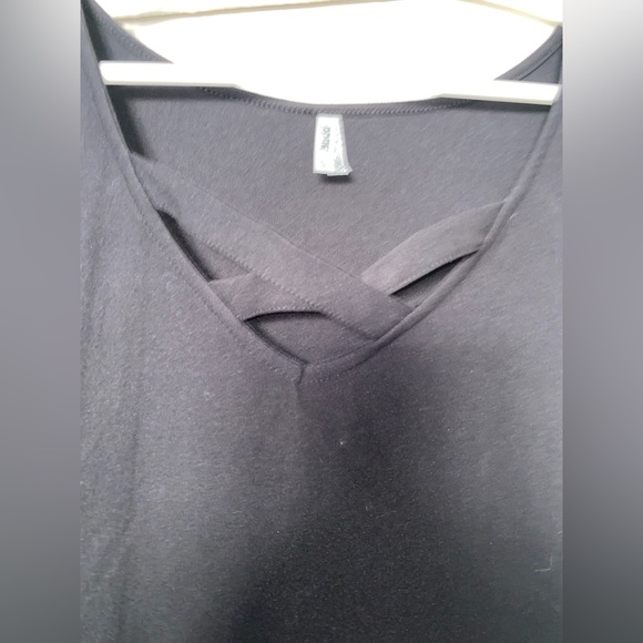 Mudd Large Black Cocktail Dress Criss Cross Neckline - Picture 3 of 3